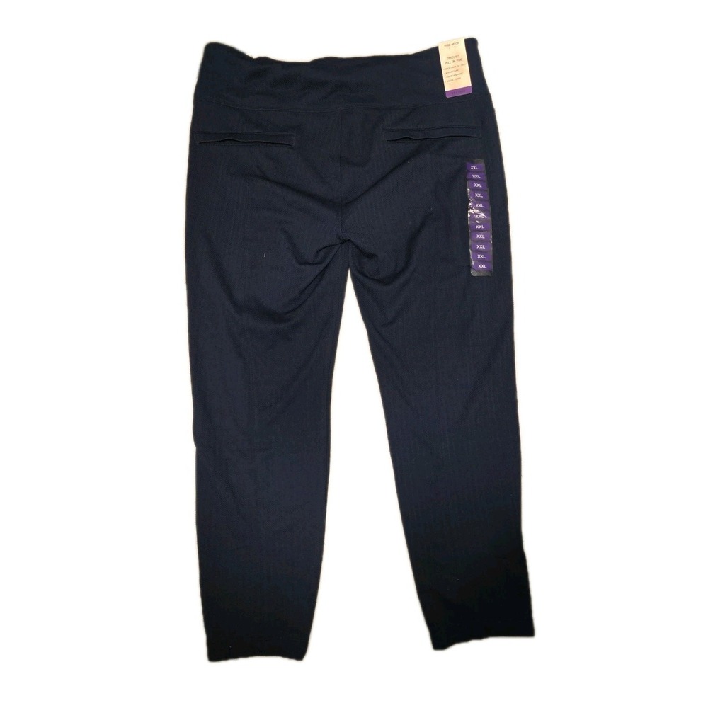 Spring Mercer Women's Textured Pull On Pant Navy XXL